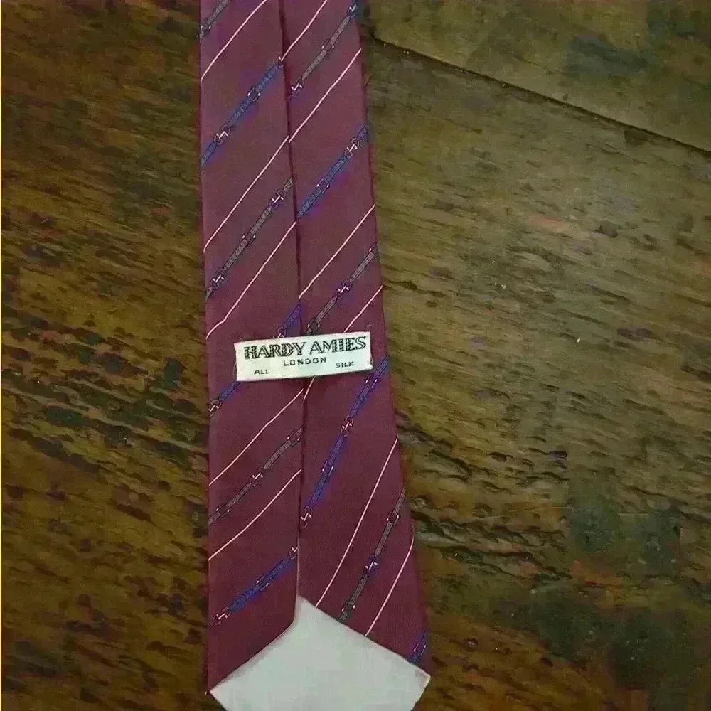 Designer Hardy Amies Silk Horse Bridle Bit Tie London